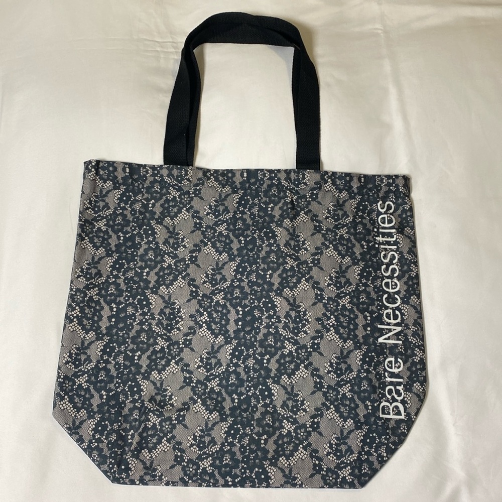 NWT Bare Necessities Black Lace Canvas Tote Bag